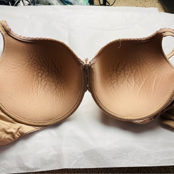 Victoria’s Secret Body Victoria Beige Lace Perfect Shape Underwire Bra, 38DDD - Picture 4 of 9